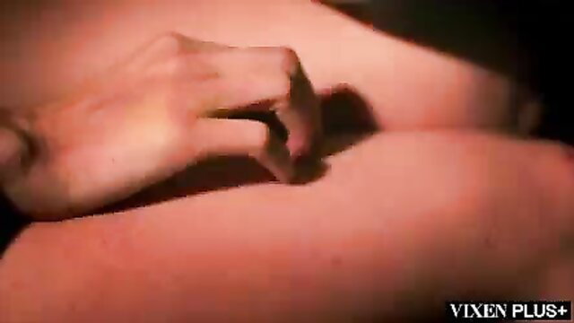 Tori Black closeup teasing pussy with fingers in erotic Vixen scene
