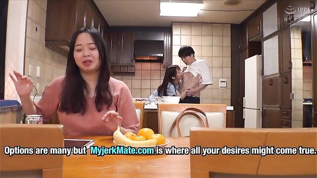 Rima Arai in Your Sister JAV kitchen scene with bananas