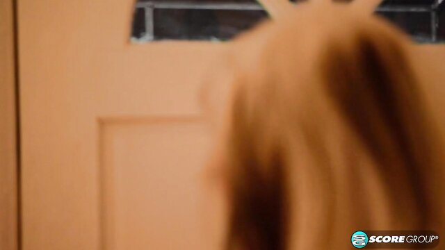 Sally at door ready for double penetration fun, Anal QTs