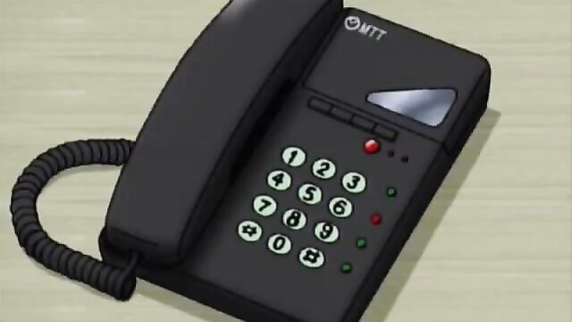 Black retro OMTT phone on desk in MaMa hentai episode 1 thumbnail