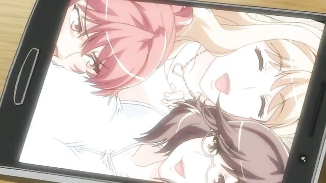 Moto Yariman hentai netorare foursome with oral tease on phone screen