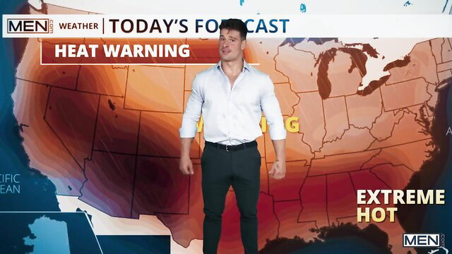Malik Delgaty shirtless in tight pants on MEN hot weather map thumbnail