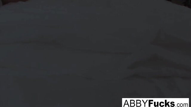 Abigail and Leya hump toys lesbian play in guest room