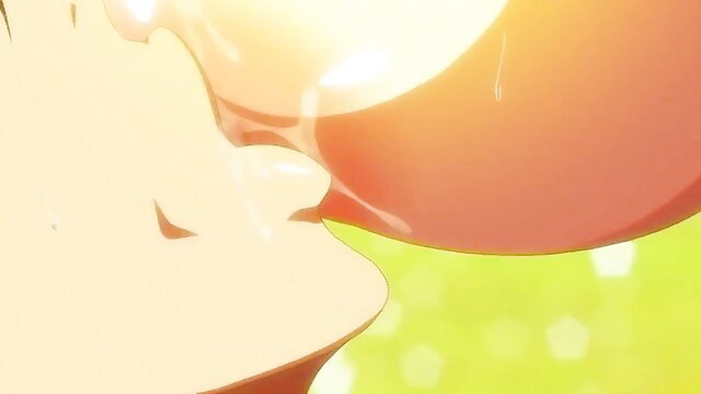 Anime hentai idol kissing with tongue, sunny outdoor creampie tease