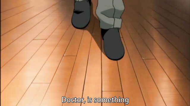 Anime girl in skirt and loafers walking on floor in Tres Marias JAV Ep.1