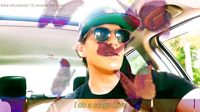 Man in car with shades and cap says 'I do a stage dive' PMV thumbnail