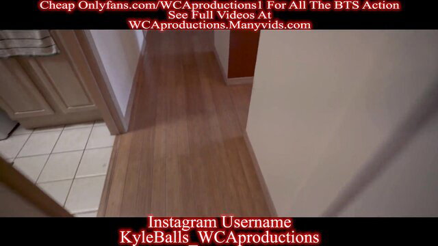 Cory Chase in hot massage scene hallway view