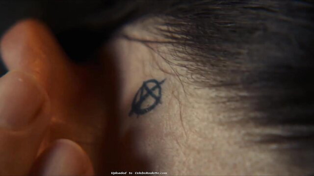 Alison Brie closeup behind ear tattoo Freelance 2023