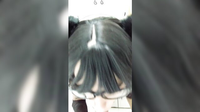TaylorTrap shemale with cat ears in POV sissy training closeup