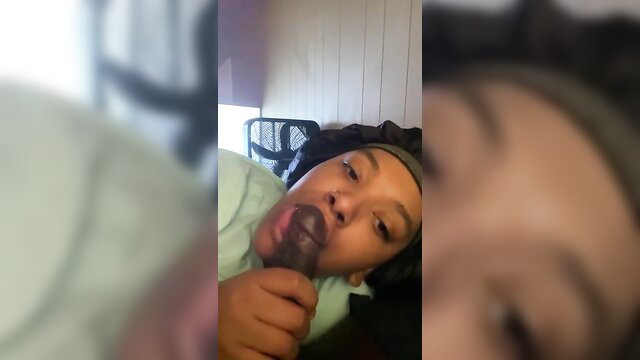 DaphneP gives vicious sloppy head on cock, POV closeup