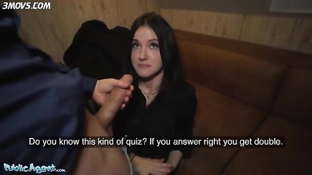 Melany Mendes sucks cock on couch in Blow My Flute scene