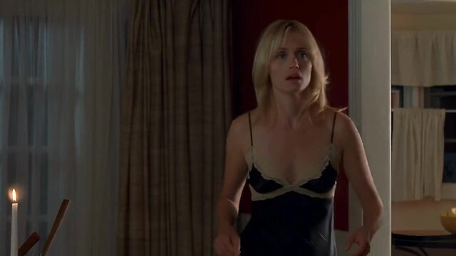 Amber Valletta in sexy black lace lingerie, The Last Time (2006)
