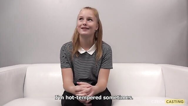 CzechCasting Barbora 4453 hot-tempered amateur blonde teen interview