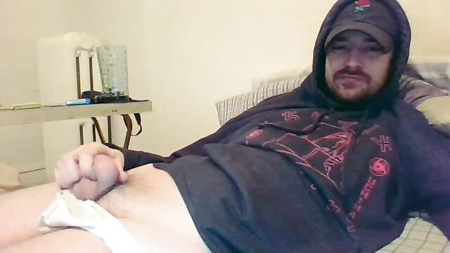 Hungsubbb gayboy stroking bulge in white briefs, toned pecs Chaturbate