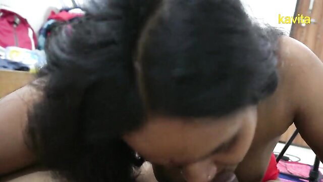 Kavita Zawazawi Indian desi close-up blowjob with dirty spit
