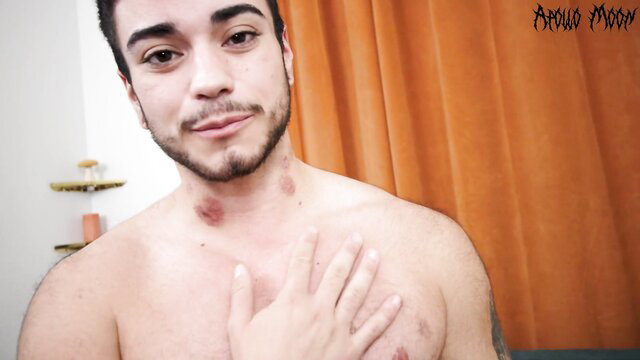 Apollo Moon shirtless with neck bruises prays for more pounding