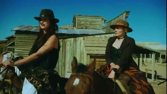Hannah James and Chantelle Albers sexy cowgirls on horses