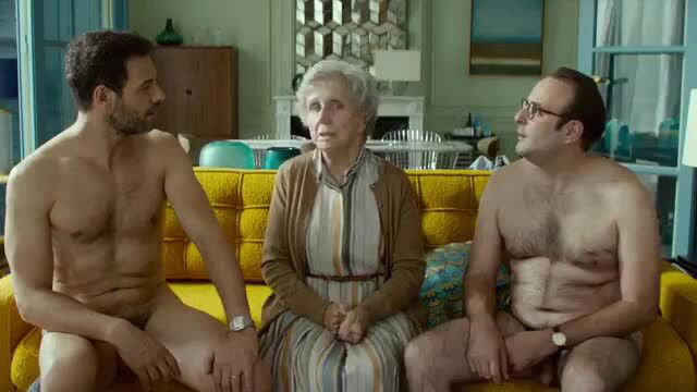 Karin Viard & Helene Vincent with nude men in Dear Mother explicit scene