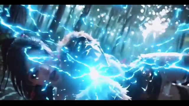 Lulu from Final Fantasy X with electric effects in sexy scene
