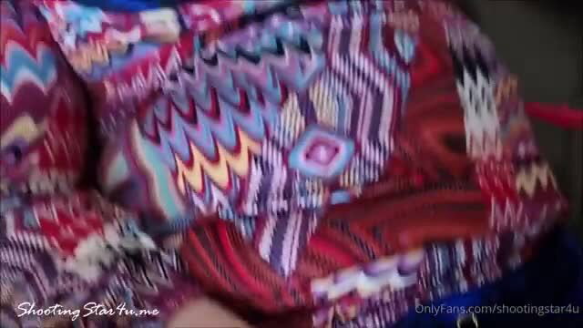 Mature woman in colorful zigzag dress teases in Anal Favour for Neighbour 2