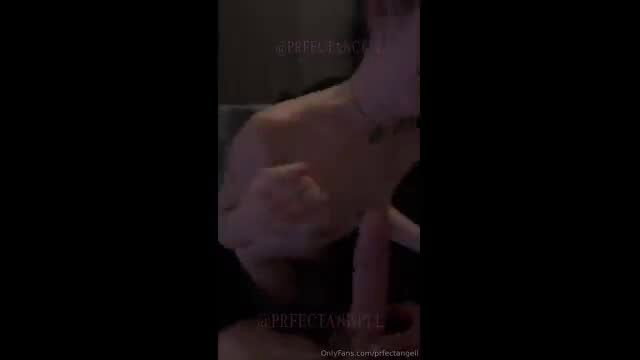 Perfect Angel homemade POV blowjob with intense facefuck closeup