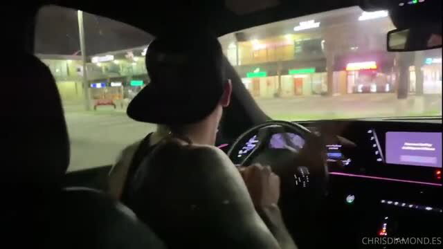 Cj Miles fucked in car from behind at night
