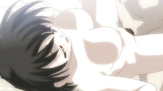 SHINYDAYS Saionji Odoriko anime hentai girl nude on bed with pussy exposure