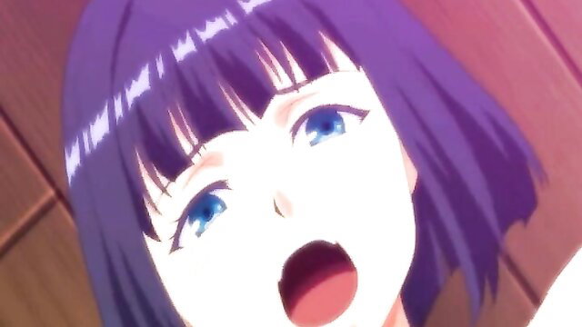 Purple-haired anime girl ahegao face in Yamitsuki Mura Melty Limit hentai
