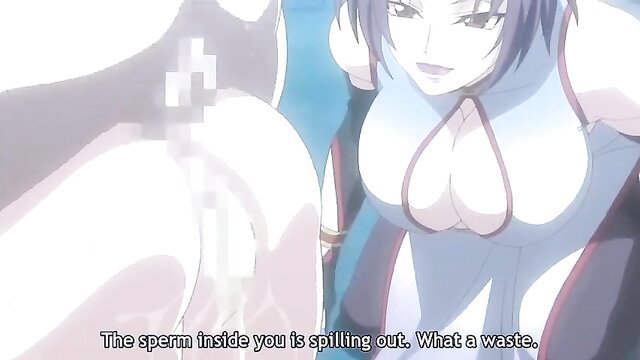 Witch of Metallic Annerose anime hentai babe with creampie cum dripping from pussy
