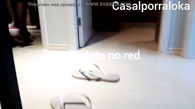 Amateur Brazilian wife swap flip flip-flops hall scene