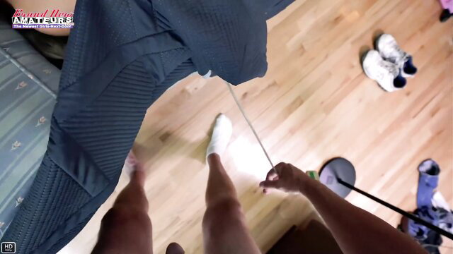 Lydia Blonde submissive POV audition anal play white socks spread legs