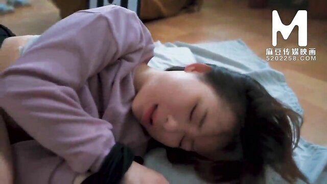 Asian girl sleeping in purple sweater, forced sex thumbnail MD-0105