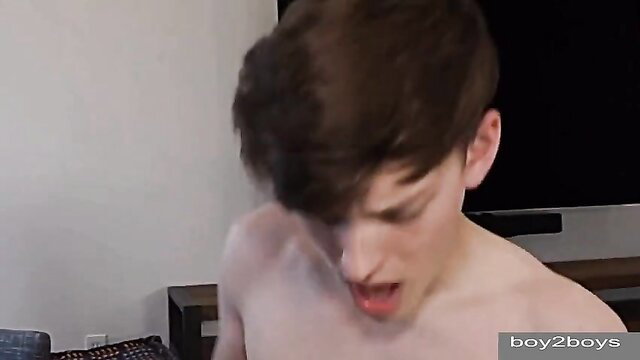 Riley and Spencer nude twink screaming in ecstasy closeup