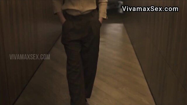 Boss Ma'am 2024 woman in tight pants walking hallway sex scene thumbnail