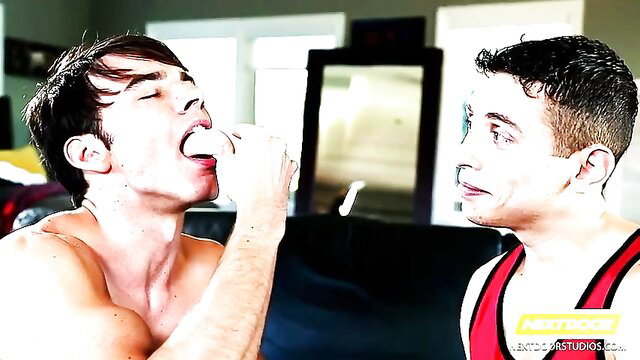 Dante Martin facefucks Addison Graham in hot gay oral scene