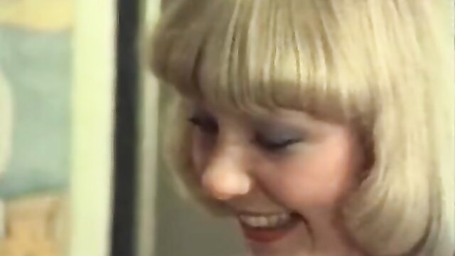 Blonde Danish babe with bangs smiling closeup in hardcore thumbnail