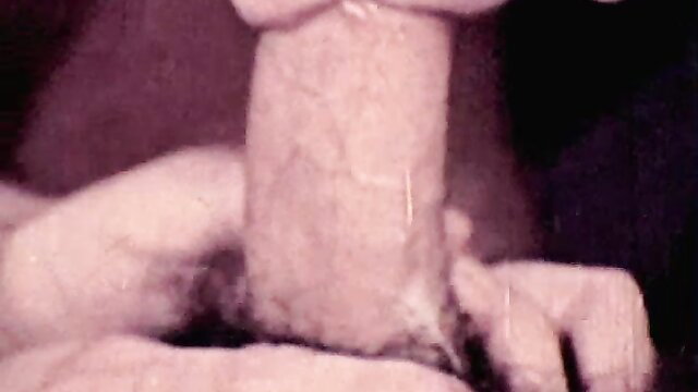 Vintage closeup of hairy cock ejaculating on pale skin O.Z. Films