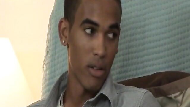 Young black stud with pretty face in interracial mature mom preview