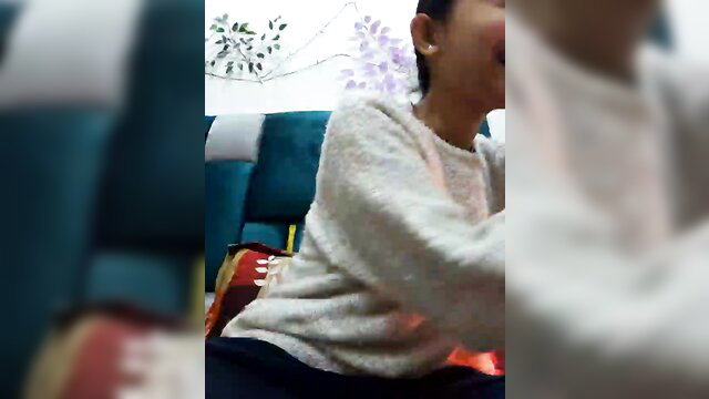 Aleena Rai in fluffy sweater on Stripchat, young small tits tease