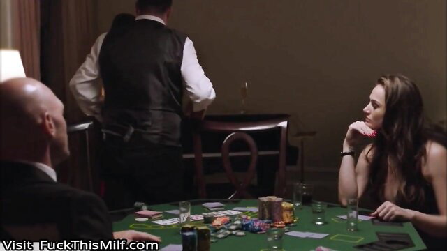 Tori Black and Adriana Chechik in hot casino threesome with bald stud