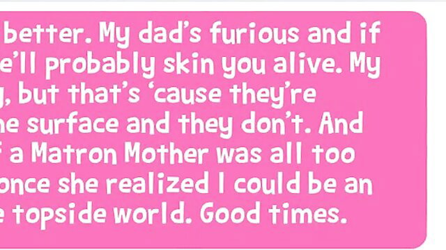 Catgirl chats about furious dad and matron mother in topside world screenshot