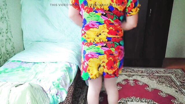 Ky Strokes trans brushing long silky hair in colorful dress