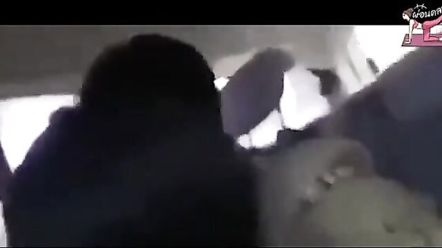 Thai art teacher Korat amateur car sex with student POV