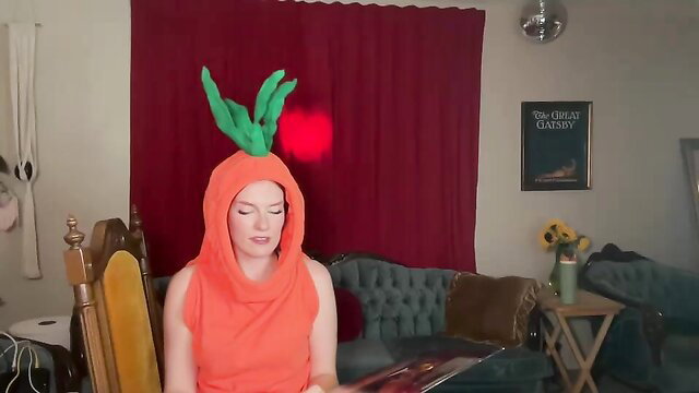 Ronniestrange in carrot costume, sexy hairy armpits tease Chaturbate