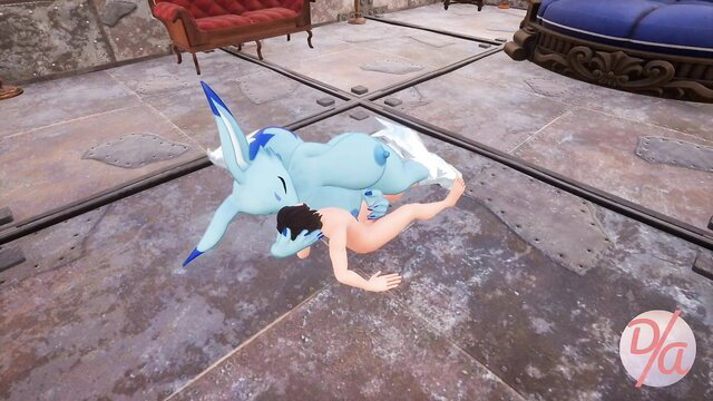 Anthro Foxparks Cryst mod in Palworld NSFW fucking nude human missionary