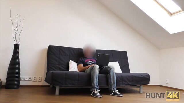 Lonely girl dude sells girlfriend pussy for night stay Hunt4K