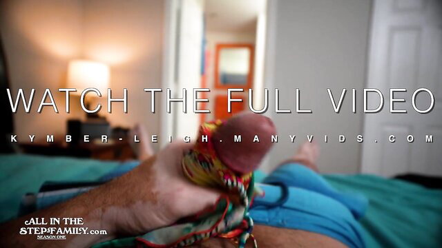 Kymber Leigh handjob on vacation, bikini stepmom helps cum