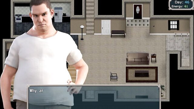 LoveSkySan69 as buff angry stepdad in My Summer with Stepmom & Stepsis game