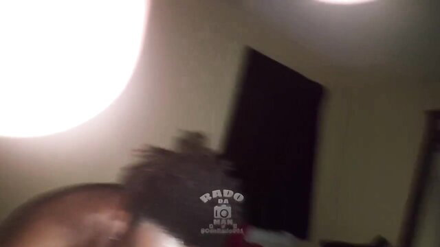 Amateur black guy POV with girl after club hookup at home