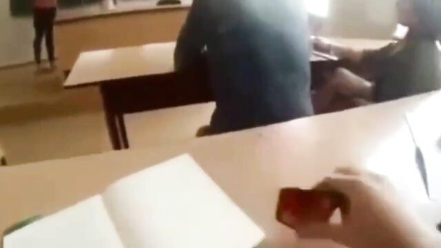 Amateur classroom sex with friend's sister on 31st night